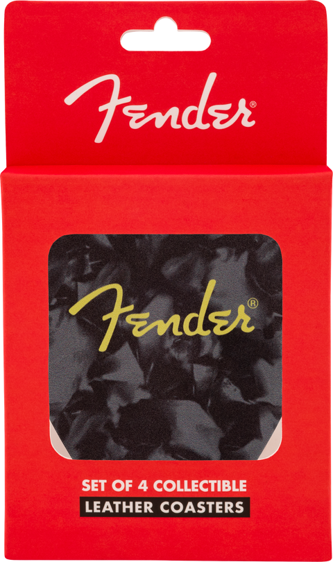 Fender Pick Shape Logo Coasters, 4-Pack, Multi-Color