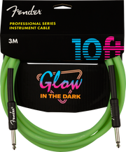 Fender Professional Glow in the Dark Cables, 10 Ft