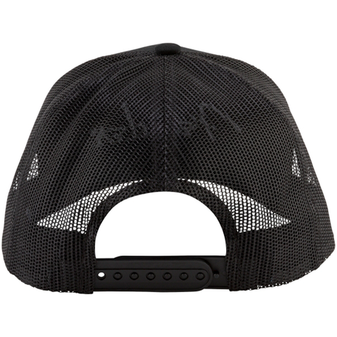 Fender® Silver Thread Logo Snapback Trucker Hat, Black