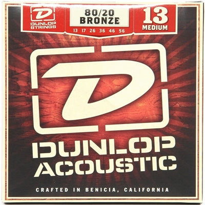 DAB1356 Dunlop 80/20-Bronze Strings-Medium,13-56