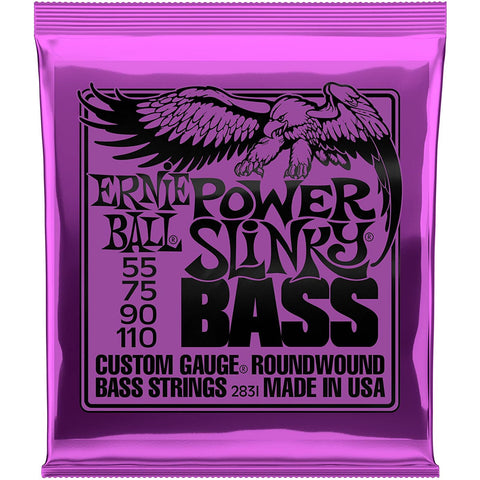 EBP02831 Ernie Ball 2831 Power Slinky Nickel Wound Bass Set (55-110) Strings