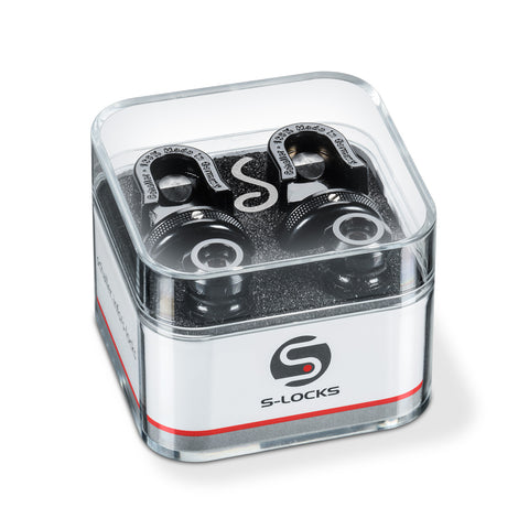 SCH14010401 Schaller S-Lock Strap Locks (2 pieces), Black (SCH1446)