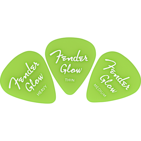 Fender Glow In The Dark 351 Picks, 12-Pack