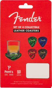 Fender Pick Shape Logo Coasters, 4-Pack, Multi-Color