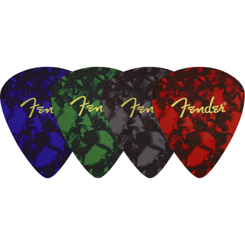 Fender Pick Shape Logo Coasters, 4-Pack, Multi-Color