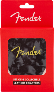 Fender Pick Shape Logo Coasters, 4-Pack, Multi-Color