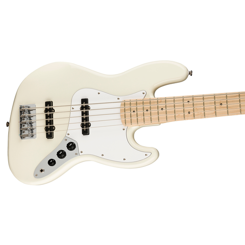 Fender Affinity Series™ Jazz Bass® V, Maple Fingerboard, White Pickguard, Olympic White
