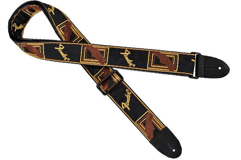 Fender Monogrammed Straps yellow/brown