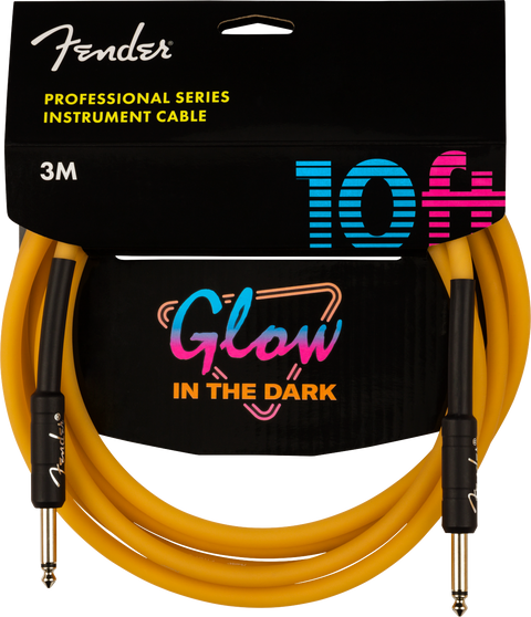 Fender Professional Glow in the Dark Cables, 10 Ft