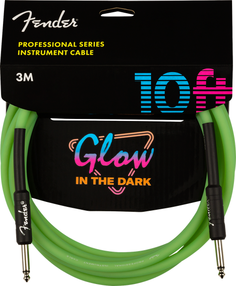 Fender Professional Glow in the Dark Cables, 10 Ft