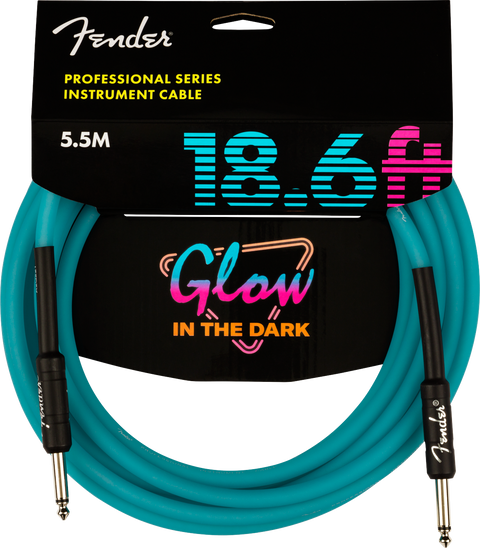 Fender Professional Glow in the Dark Cables, 18.6 Ft