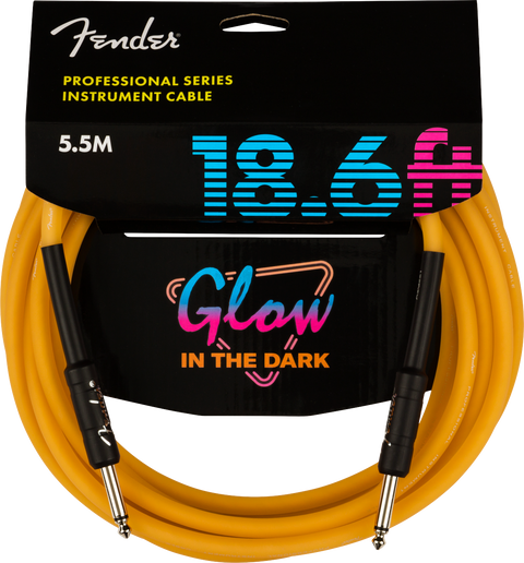 Fender Professional Glow in the Dark Cables, 18.6 Ft