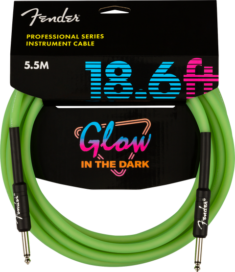 Fender Professional Glow in the Dark Cables, 18.6 Ft