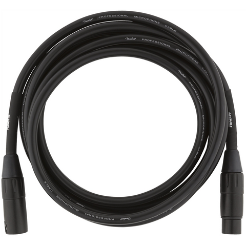 Fender Performance Series Three-Prong Output to Three-Prong Input Microphone Cable, 10FT Black