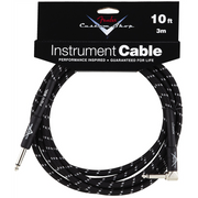 Fender Custom Shop Straight Output to Angled Output Cable, 10 FT Black Tweed