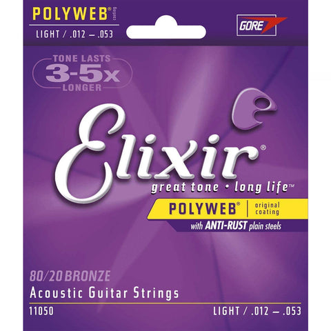 11050 Elixir POLYWEB Strings Lite Gauge .012 - .053