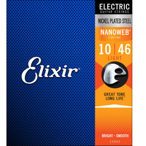 12052 ELIXIR Light Nickel Plated Steel With Nanoweb Coating (.010 - .046) Strings