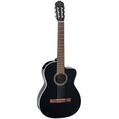 GC2-BLK Takamine Spruce Top Mahogany Neck Acoustic Guitar, Gloss Black