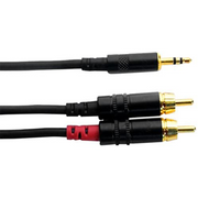 HIN-1K-2P-10 Digiflex 10 Foot Pro Splitter Cable -Mini TRS to 2 x TS Plug