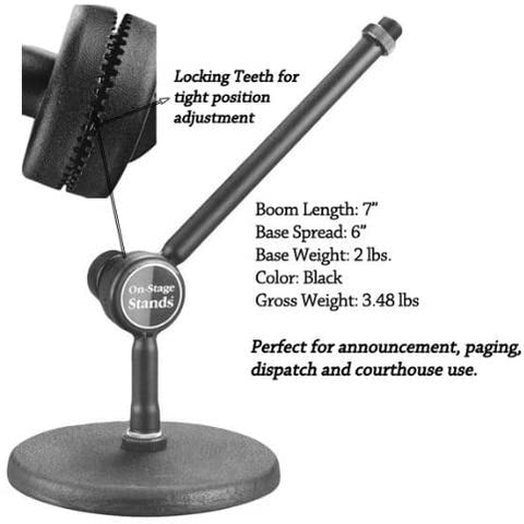 On-Stage DS300B Posi-Lok Desktop Mic Stand