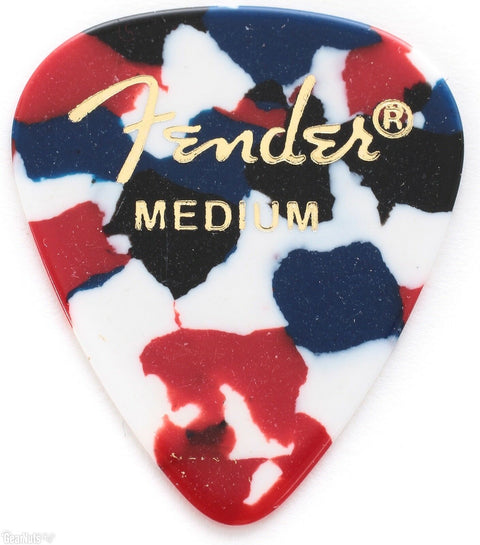 Fender 351 Classic Celluloid Confetti Picks, Thin-Heavy 12 pack
