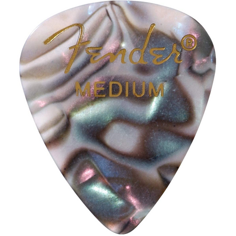 Fender 351 Classic Celluloid Picks 12 pack, Abalone Medium