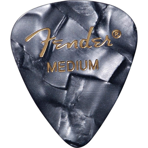 Fender Premium Celluloid Picks 12 pack, Black Moto Medium