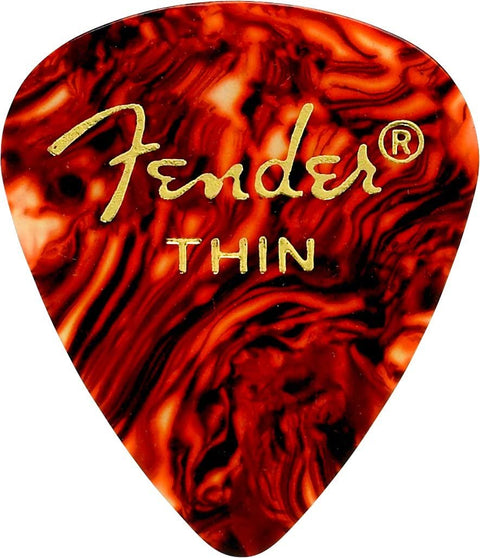 Fender Classic Celluloid Picks 12 Pack Tortoise Shell