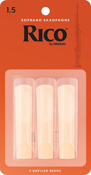 RIA03 Rico by D'Addario Soprano Saxophones Reeds 3-Pack
