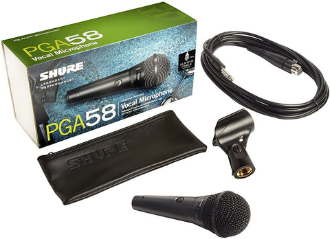 PGA58-QTR Shure Cardioid Dynamic Vocal Microphone 3-pin XLF Connect