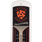 Fender Gretsch Guitar Vintage Style Power & Fidelity Tin Thermometer