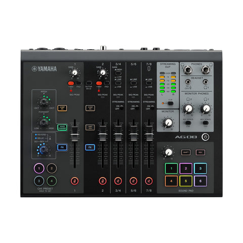 Yamaha AG-Series AG08 8-Channel Live Streaming Mixer