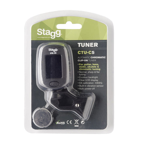 CTU-C5 BK Stagg Clip-on Chromatic Tuner