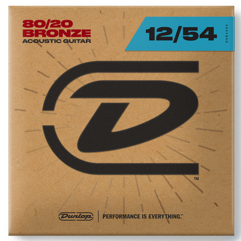 DAB1254 Dunlop 80/20 Bronze -Light Strings 12-54