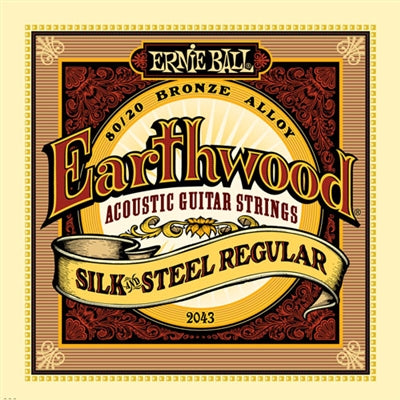 EBP02043 Ernie Ball "Silk & Steel Regular 13 -56" EarthwWood 80/20 Bronze Strings