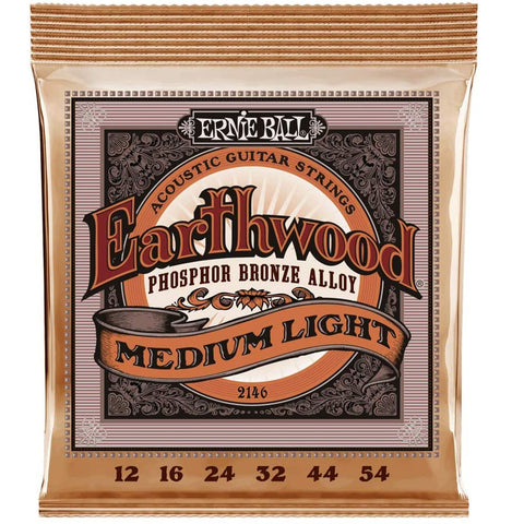 EBP02146 Ernie Ball "Medium Light" Earth wood 80/20 Bronze Strings, 13-54