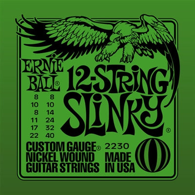 EBP02230 Ernie Ball "12-String Slinky" Strings, 8-40