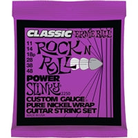EBP02250 Ernie Ball "Power Slinky Pure Nickel Wrap" Strings, 11-48