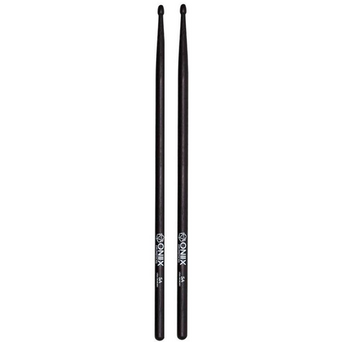 Vic Firth O5A Oniix 5A Black Stain Drumsticks, Wood Tip
