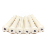 TUSQ Traditional Style Bridge Pins White With Black Inlay Item