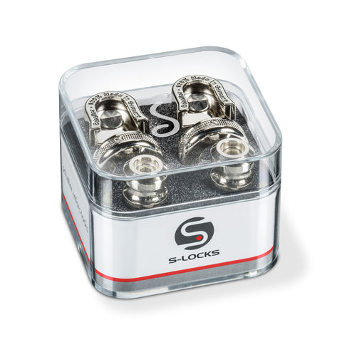 SCH445 Schaller S-Lock Strap Locks (2 pieces), Nickel (SCH445)