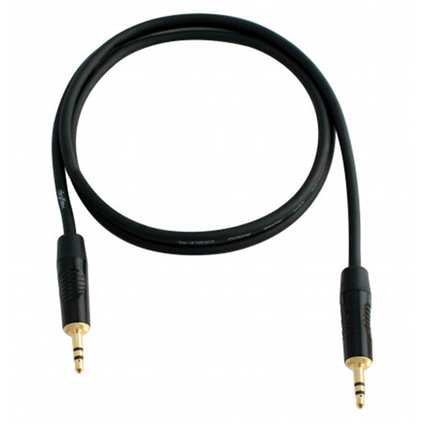 HKK-10 Digiflex 10 Foot Pro Patch Cable Black/Gold  1/8 Inch Connectors
