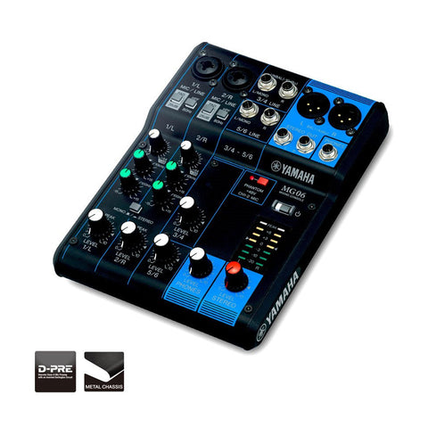 MG06 Yamaha 6 Channel Mixing Console