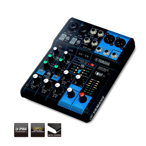 MG06X Yamaha 6 Channel Mixing Console